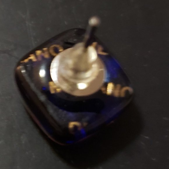 Murano Glass Necklace and Earring Set, Black, Red and Gold - Picture 9 of 11